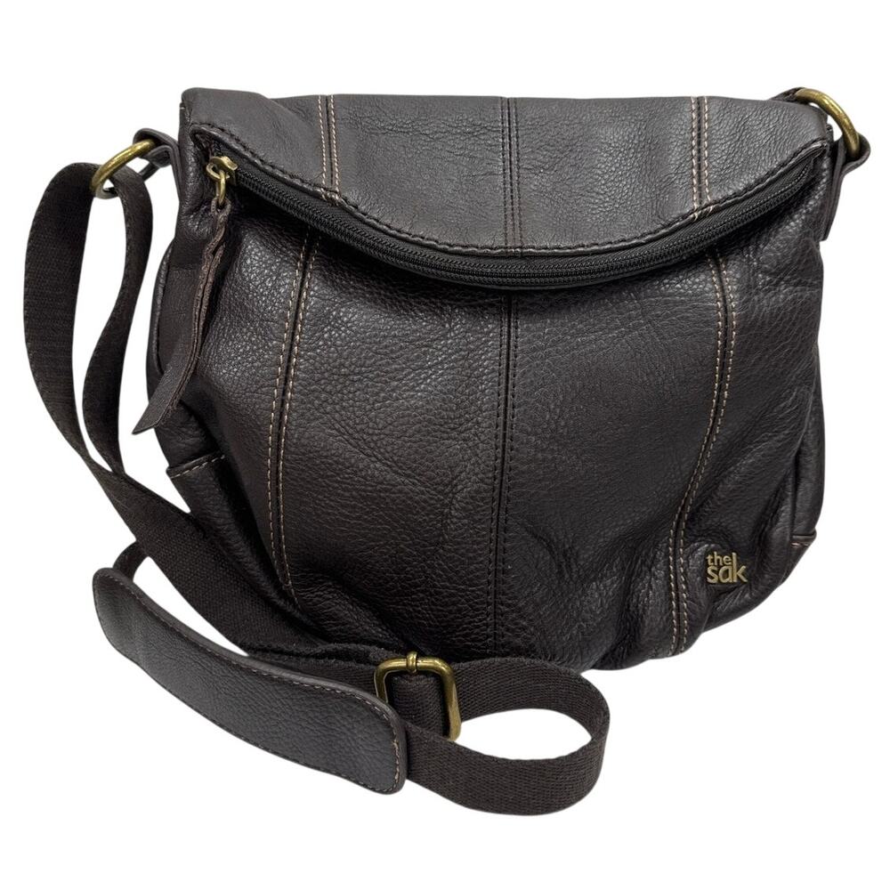The Sak Deena Flap Crossbody or Foldover Leather Bag